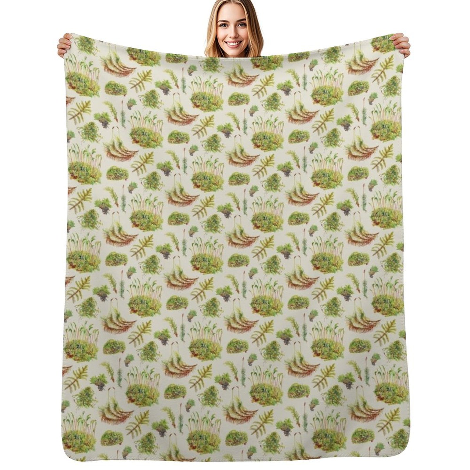 Neutral Throw Blanket - Coperta in pile neutra Mosses -