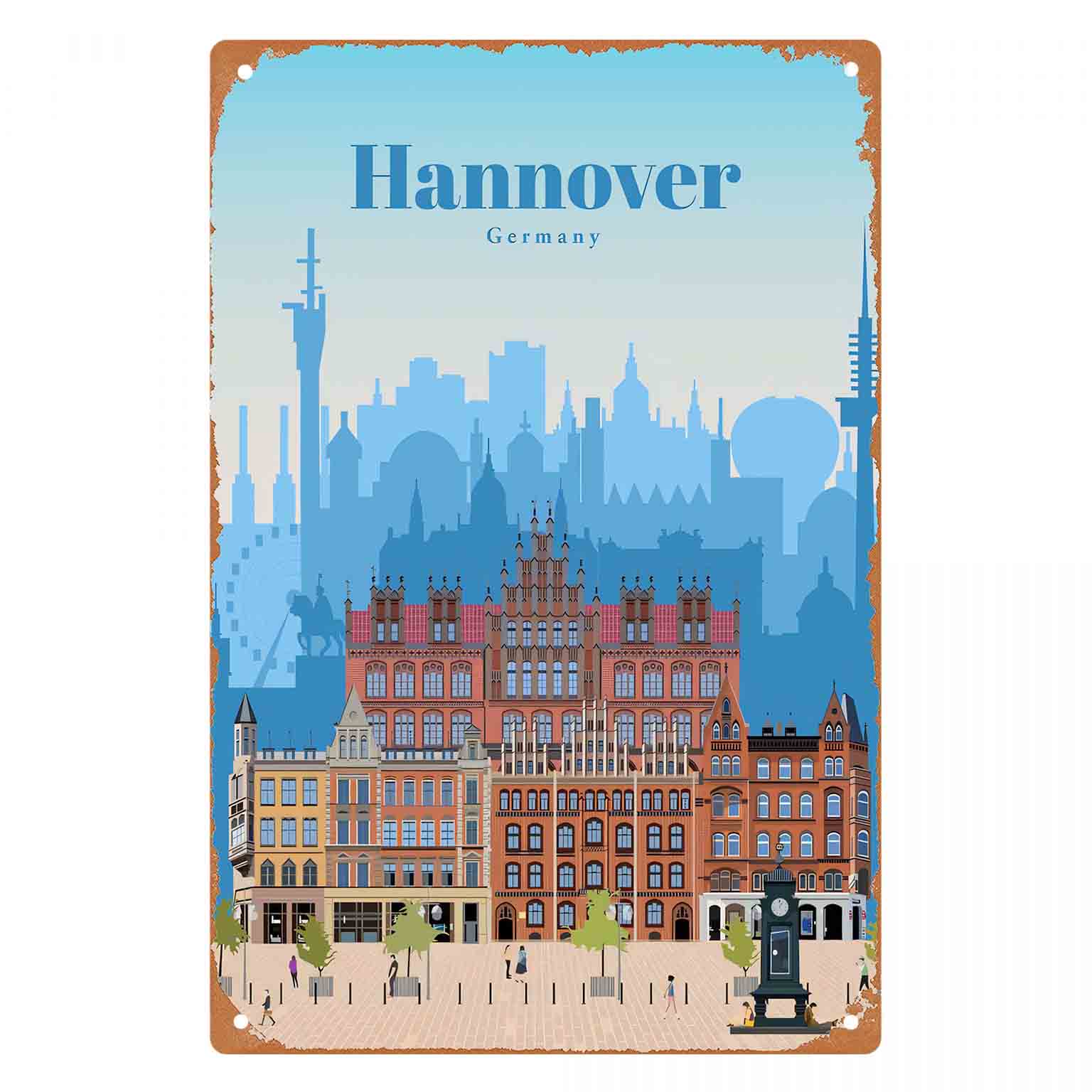 Germany Home Decor - Decorazione da parete in metallo 2D