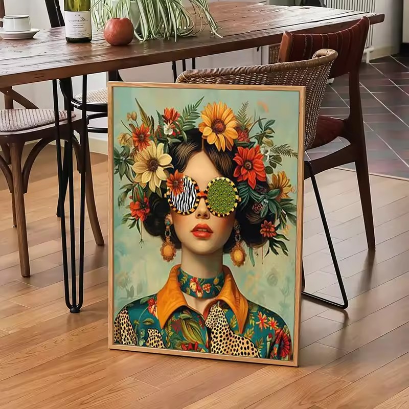 Home Decor Unique Items - Poster Fantastico con Fiori Colorati per