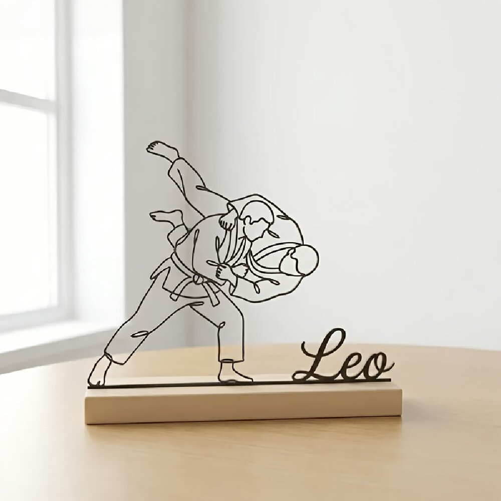 Home Decor Unique - Statua Personalizzata Incisa per Arti Marziali