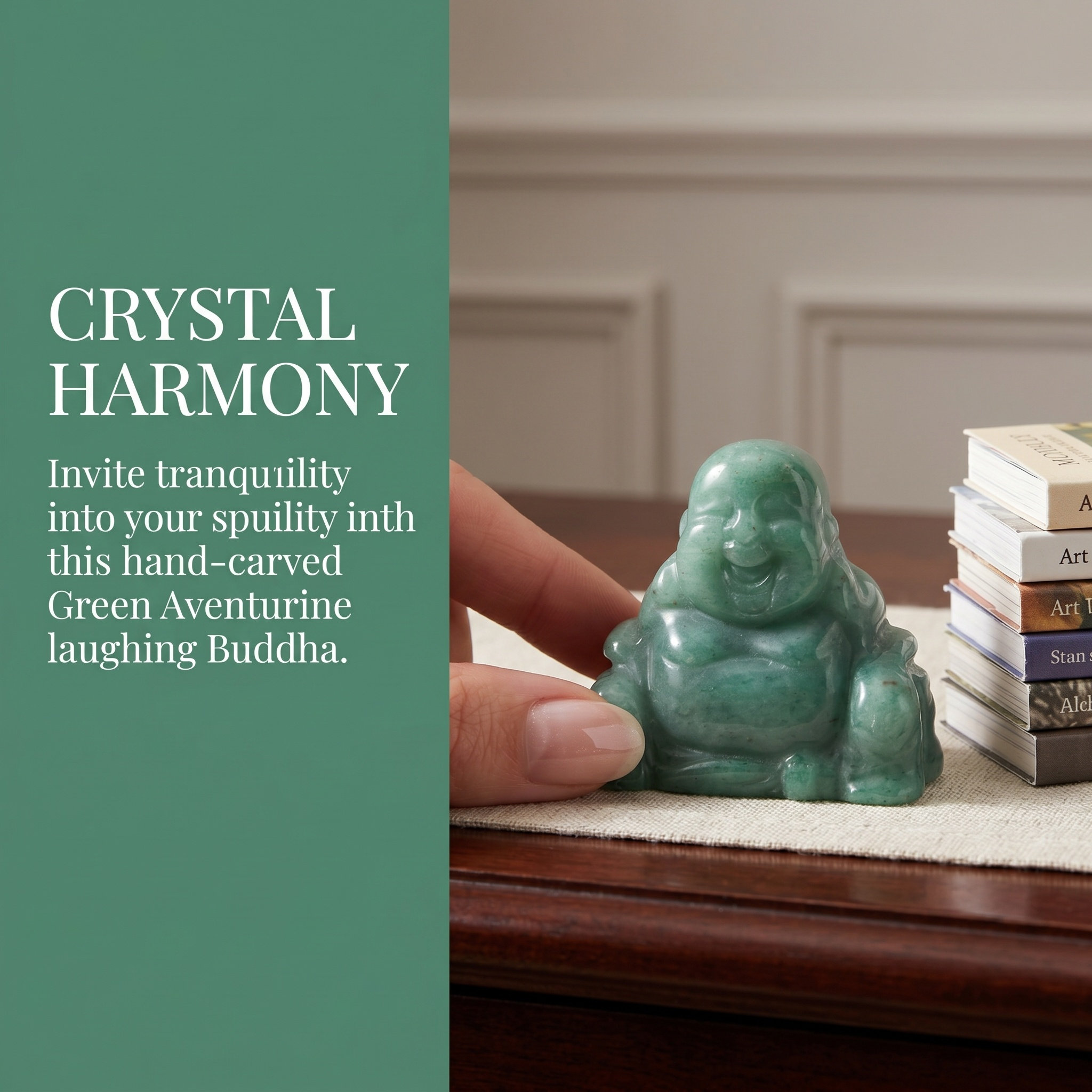 Home Decor Zen - Statua di Cristallo di Buddha, Piccola