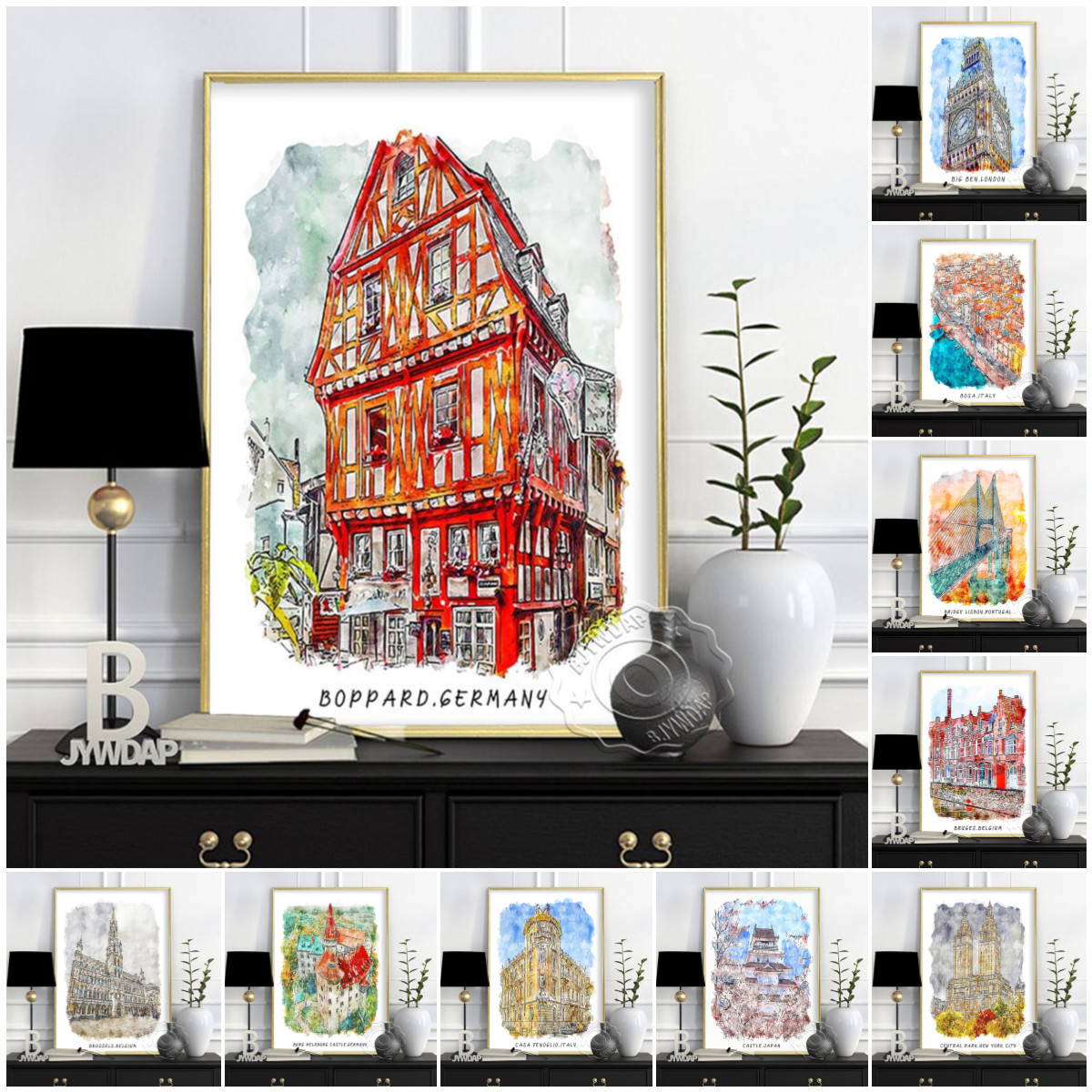 Germany Home Decor - Poster di viaggio della città mondiale,