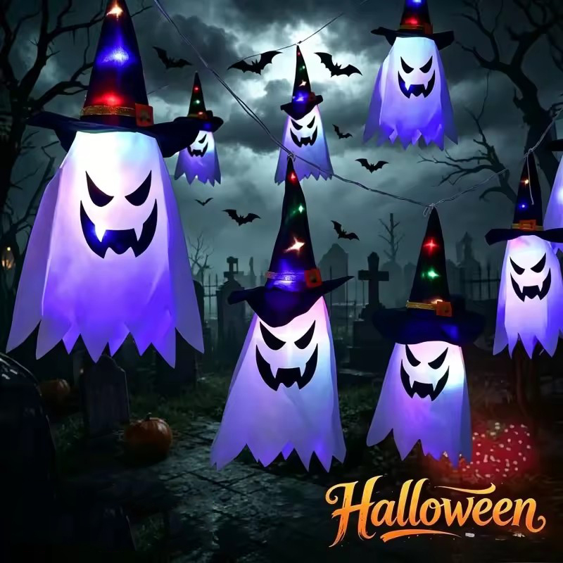 Home Decor Quirky - Cappello da strega luminoso di Halloween,