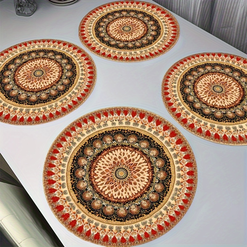 Home Decor Zen - VIKAMA 4PC Tovagliette esotiche con mandala