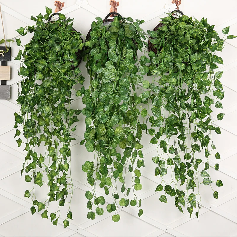 Artificial Hanging Plants - 90cm artificiale ravanello verde appeso a