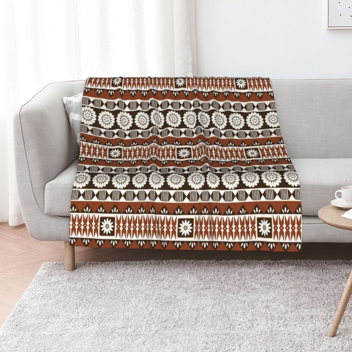 Neutral Throw Blanket - Coperta a quadri neutra Masi 2