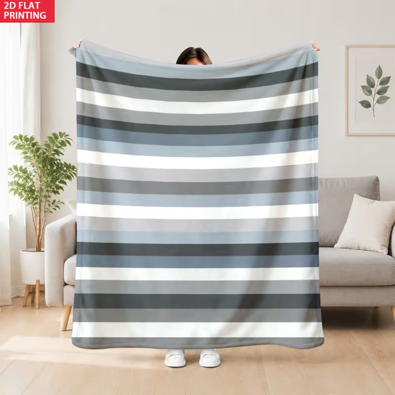 Coperta a righe orizzontali ma - Neutral Throw Blanket recensione e prezzo
