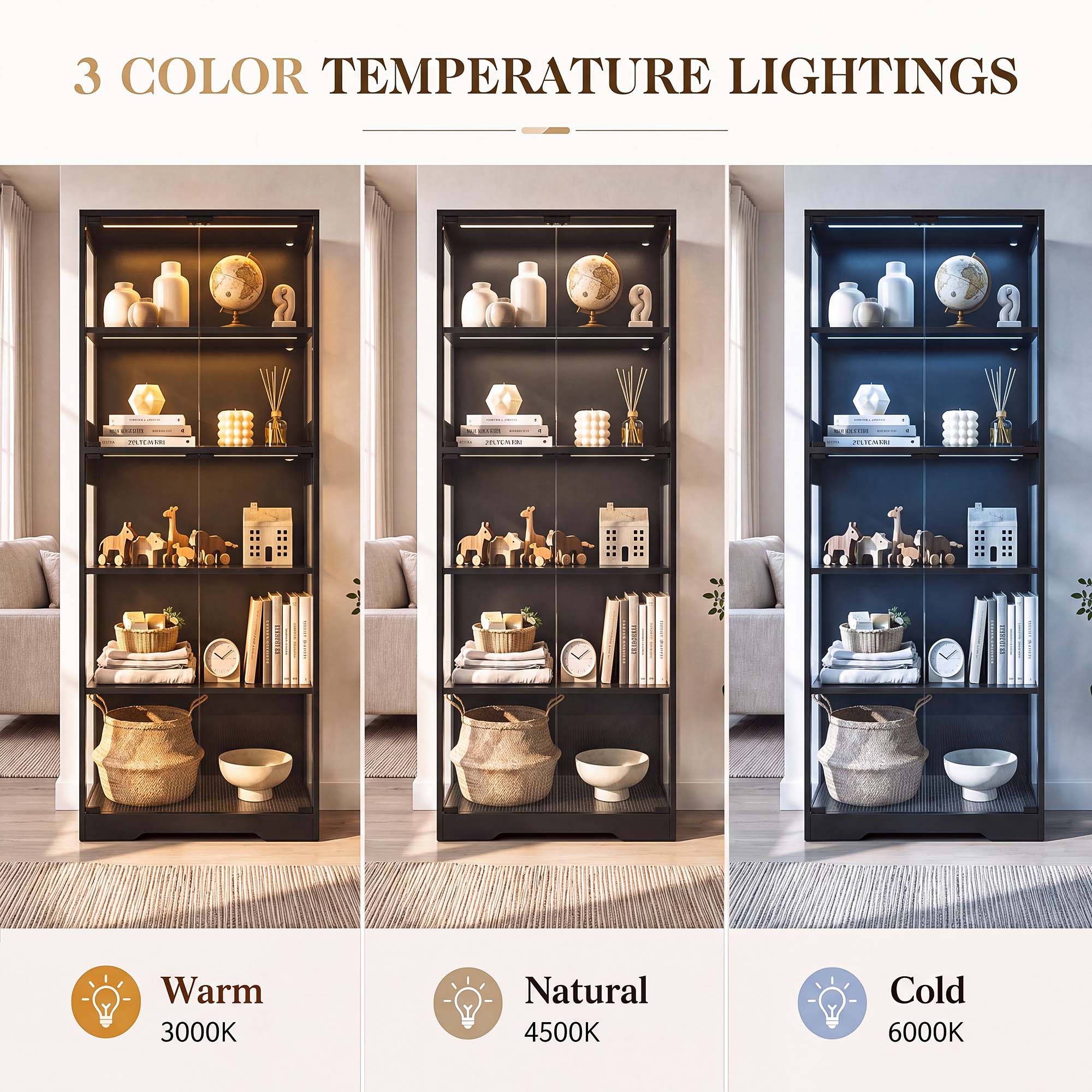 TCGBKAF Vetrina a 5 Ripiani co - Home Decor Lamp recensione e prezzo