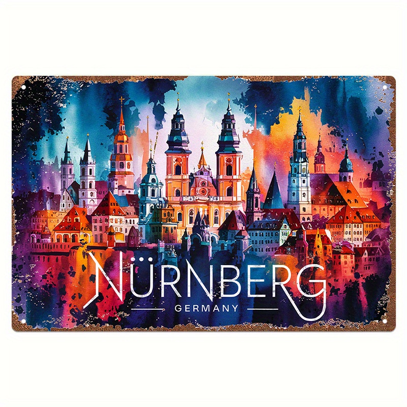 Colorato Nuremberg, targa in a - Germany Home Decor recensione e prezzo
