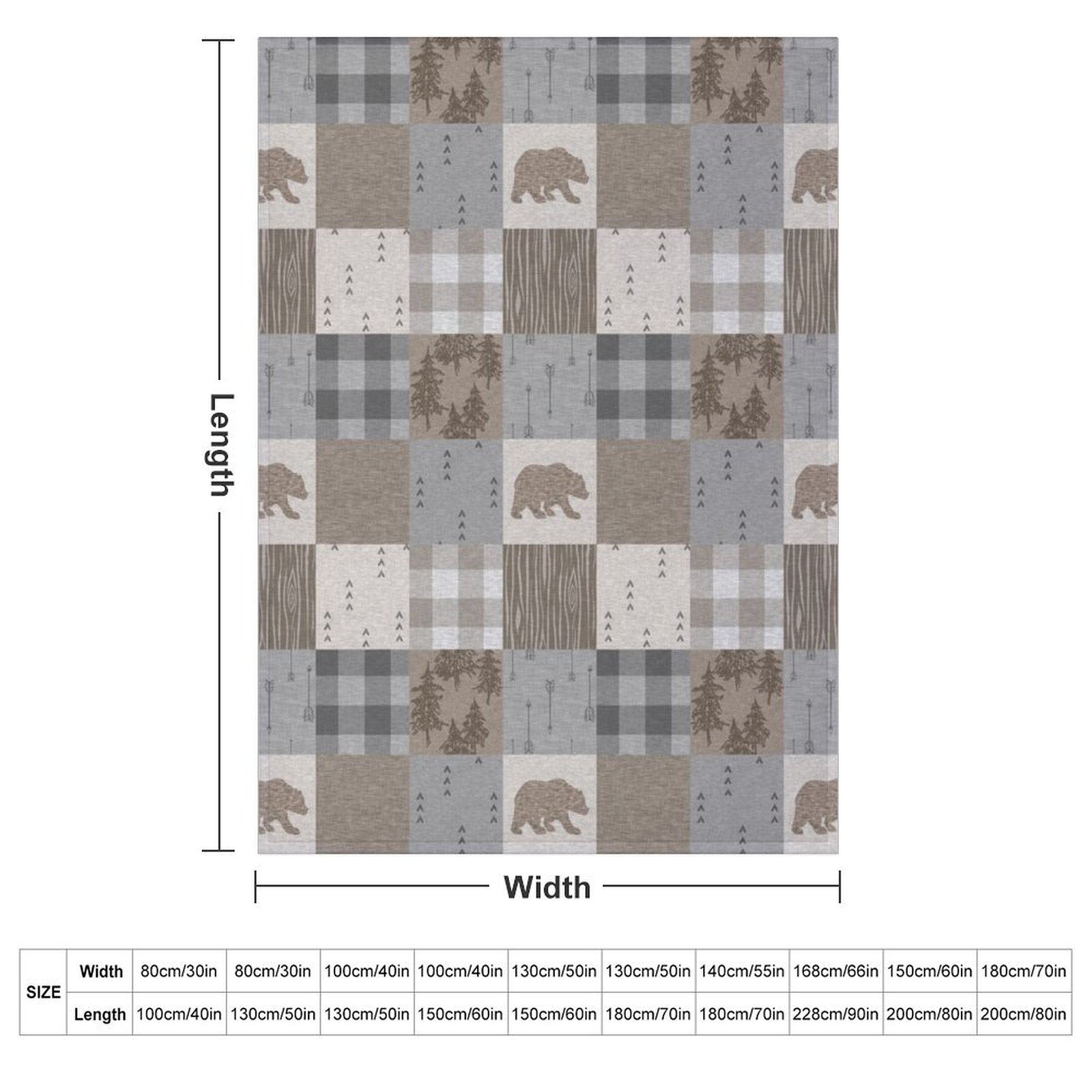 Bear Patchwork - Coperta rusti - Neutral Throw Blanket recensione e prezzo