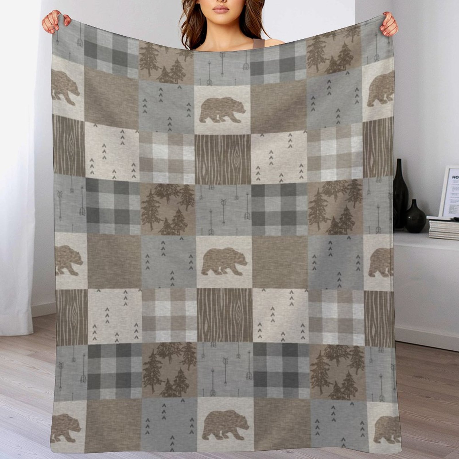 Bear Patchwork - Coperta rusti - Neutral Throw Blanket recensione e prezzo