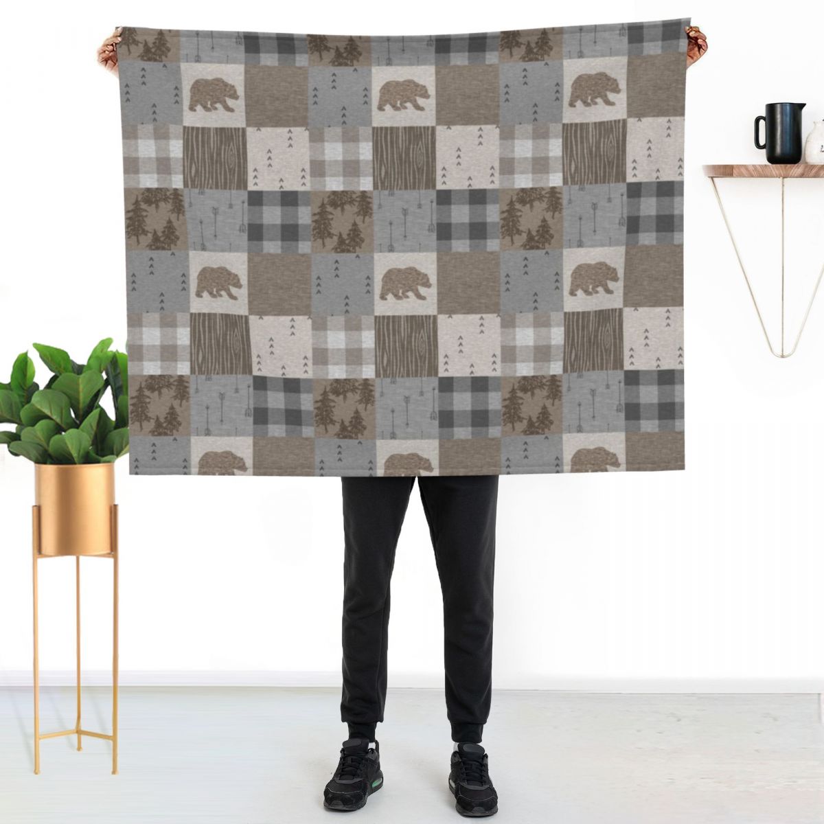 Coperta Patchwork con Orsi - C - Neutral Throw Blanket recensione e prezzo