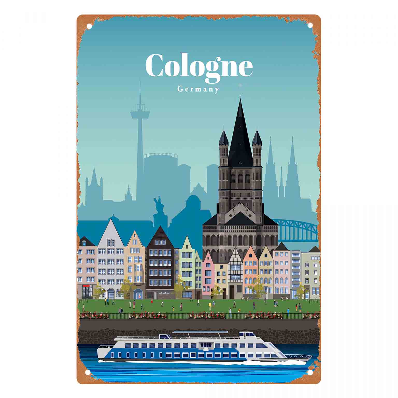 Insegna da parete in metallo 2 - Germany Home Decor recensione e prezzo