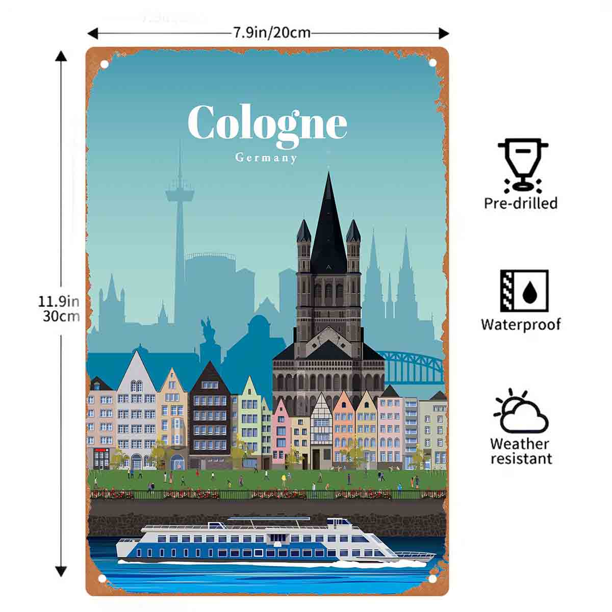 Insegna da parete in metallo 2 - Germany Home Decor recensione e prezzo