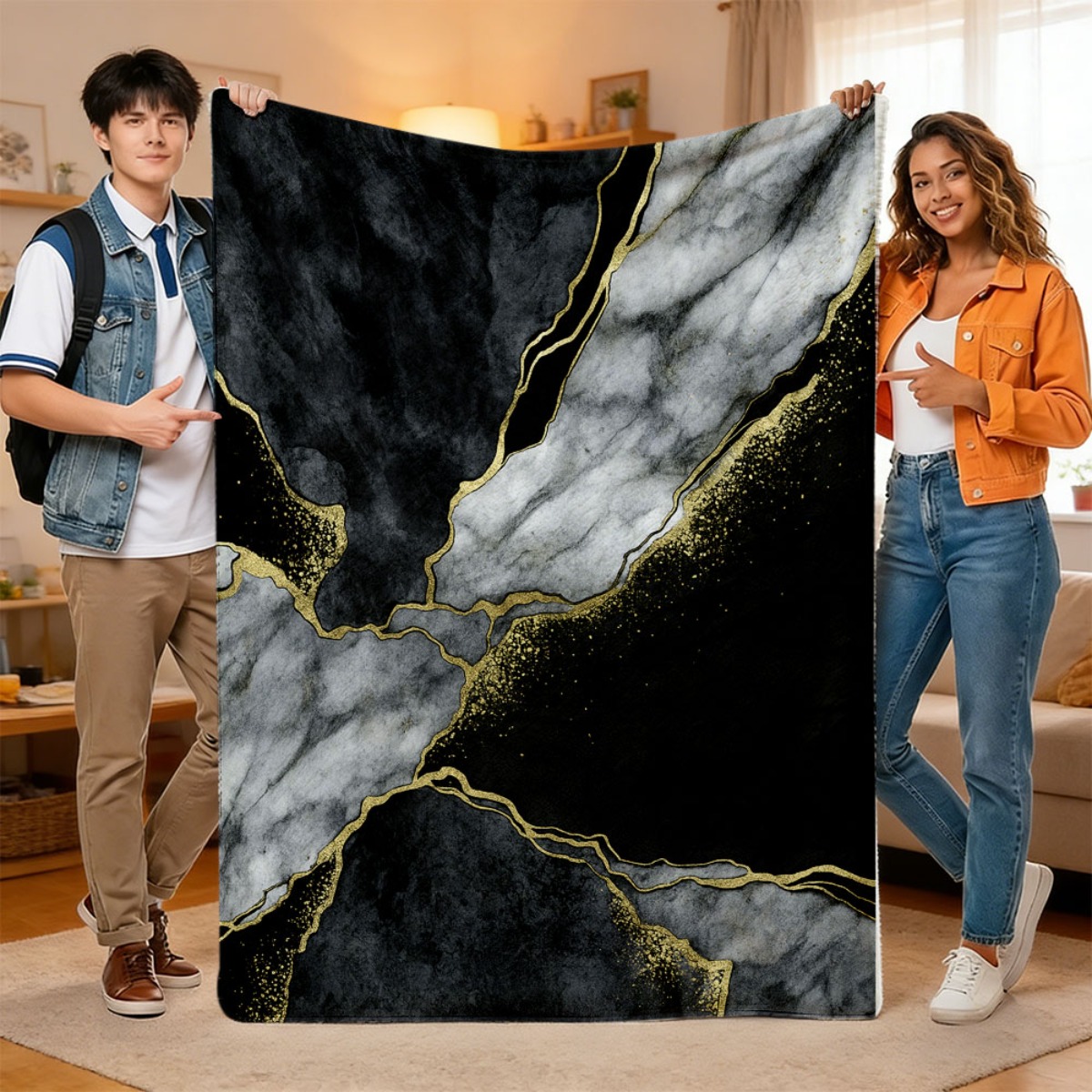 Coperta Decorativa in Marmo Ve - Neutral Throw Blanket recensione e prezzo